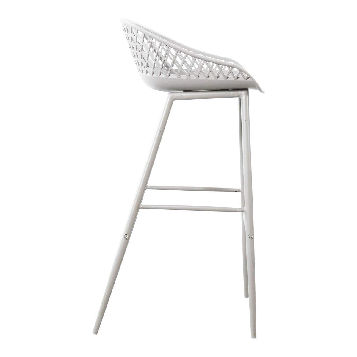 QX-1004-18 Piazza Outdoor Barstool White - Set Of Two