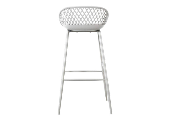 QX-1004-18 Piazza Outdoor Barstool White - Set Of Two