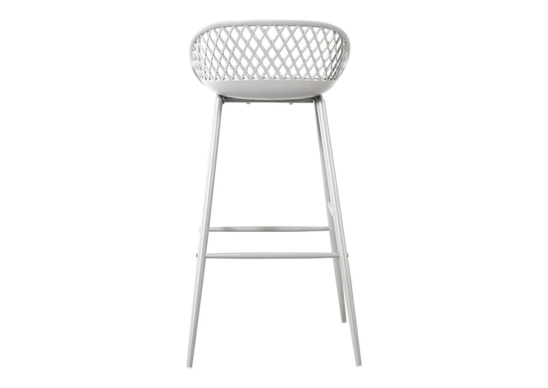 QX-1004-18 Piazza Outdoor Barstool White - Set Of Two