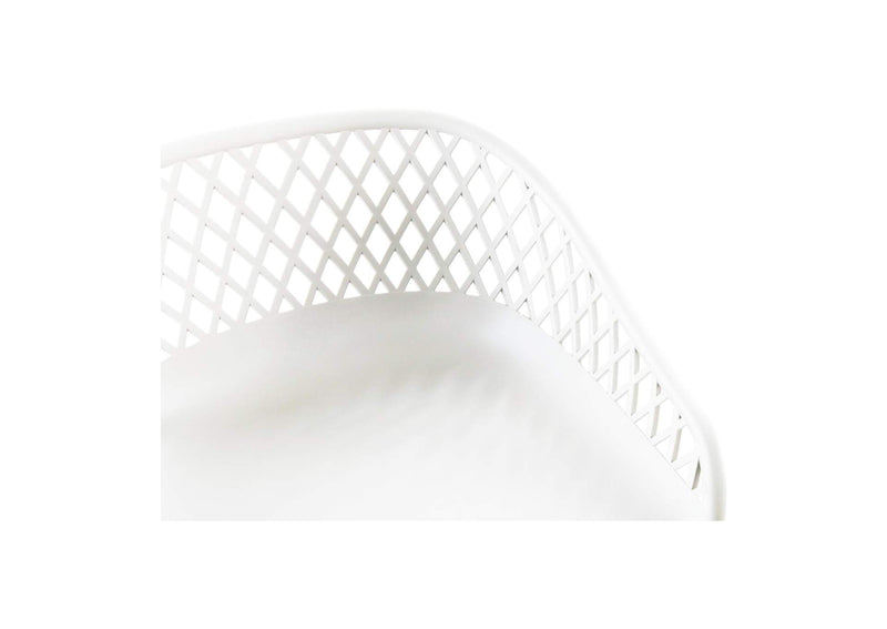 QX-1004-18 Piazza Outdoor Barstool White - Set Of Two