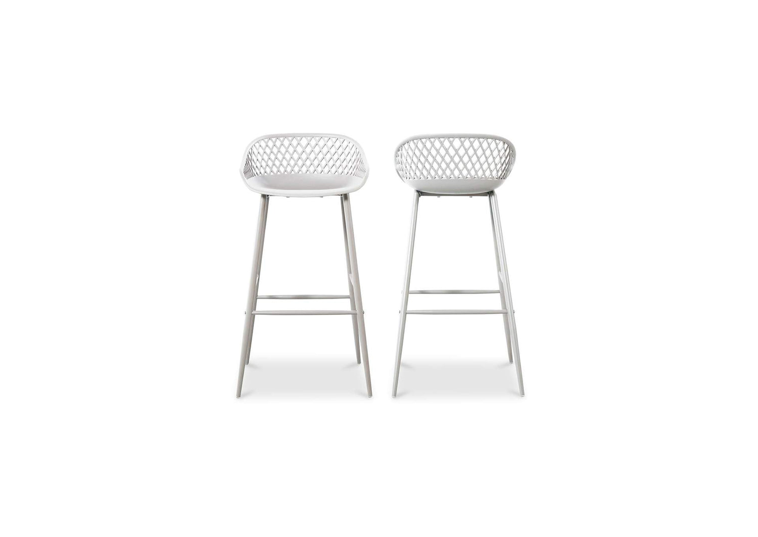 QX-1004-18 Piazza Outdoor Barstool White - Set Of Two