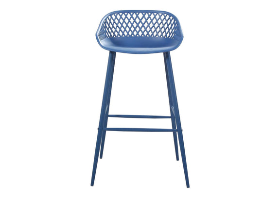 QX-1004-26 Piazza Outdoor Barstool Blue - Set Of Two