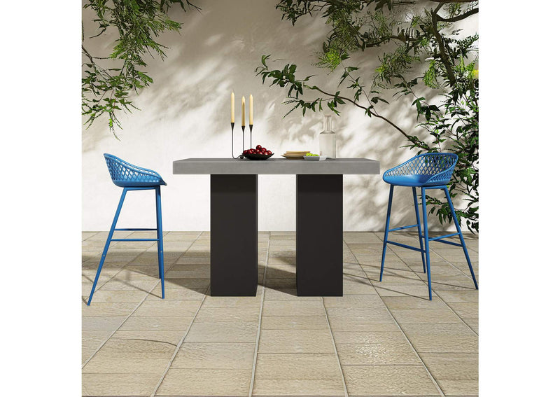 QX-1004-26 Piazza Outdoor Barstool Blue - Set Of Two