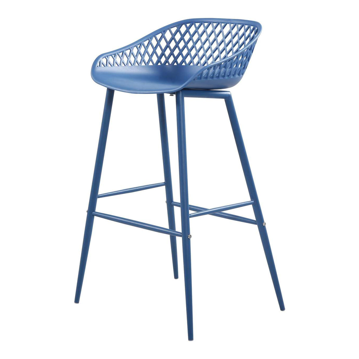 QX-1004-26 Piazza Outdoor Barstool Blue - Set Of Two