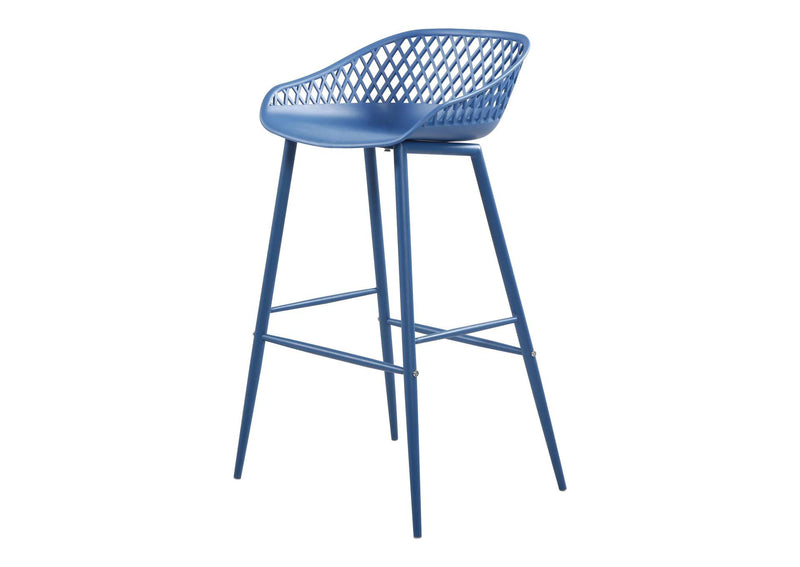 QX-1004-26 Piazza Outdoor Barstool Blue - Set Of Two