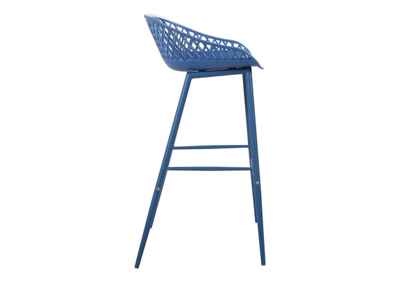 QX-1004-26 Piazza Outdoor Barstool Blue - Set Of Two
