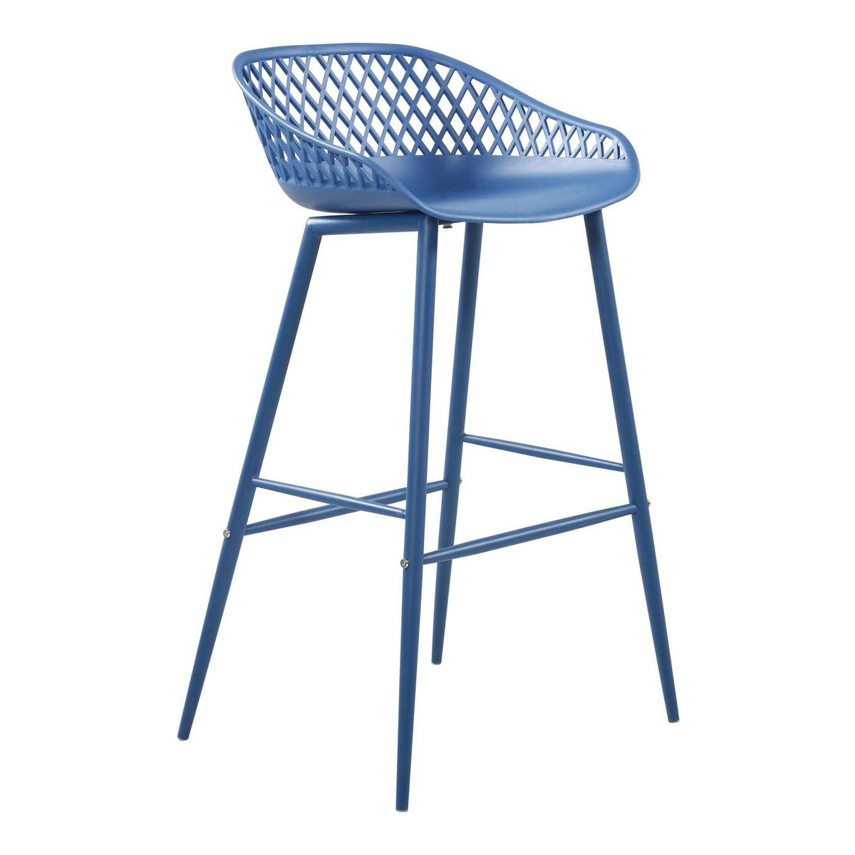 QX-1004-26 Piazza Outdoor Barstool Blue - Set Of Two