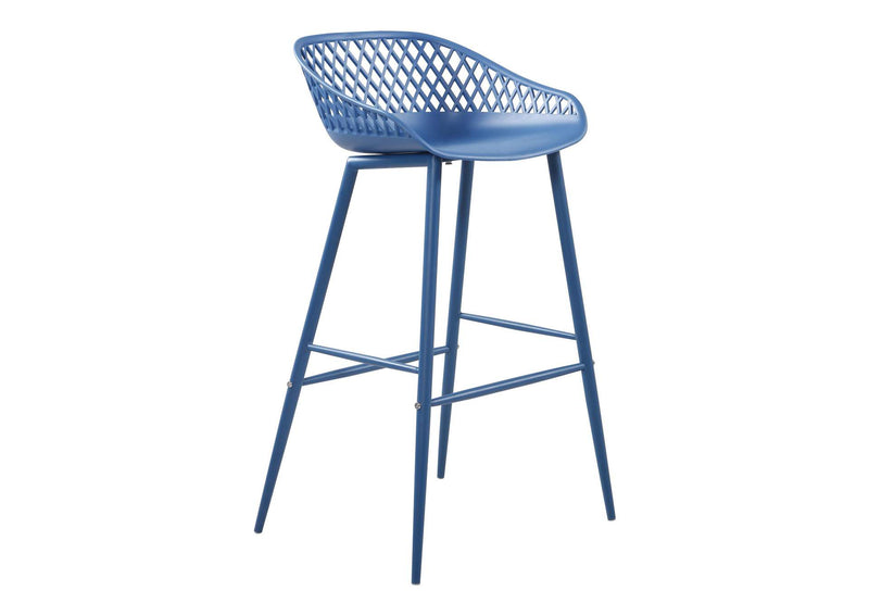 QX-1004-26 Piazza Outdoor Barstool Blue - Set Of Two
