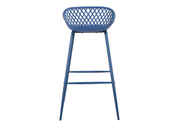 QX-1004-26 Piazza Outdoor Barstool Blue - Set Of Two
