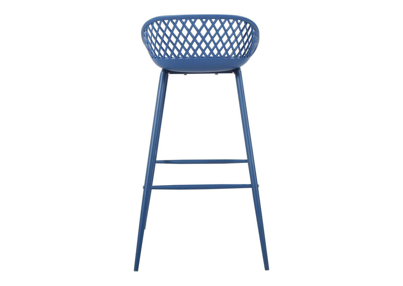 QX-1004-26 Piazza Outdoor Barstool Blue - Set Of Two