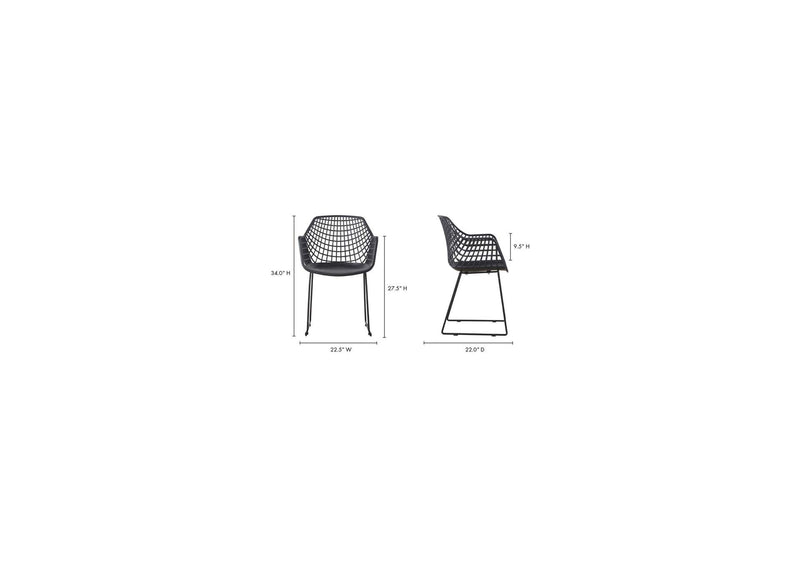 QX-1007-02 Honolulu Chair Black - Set Of Two