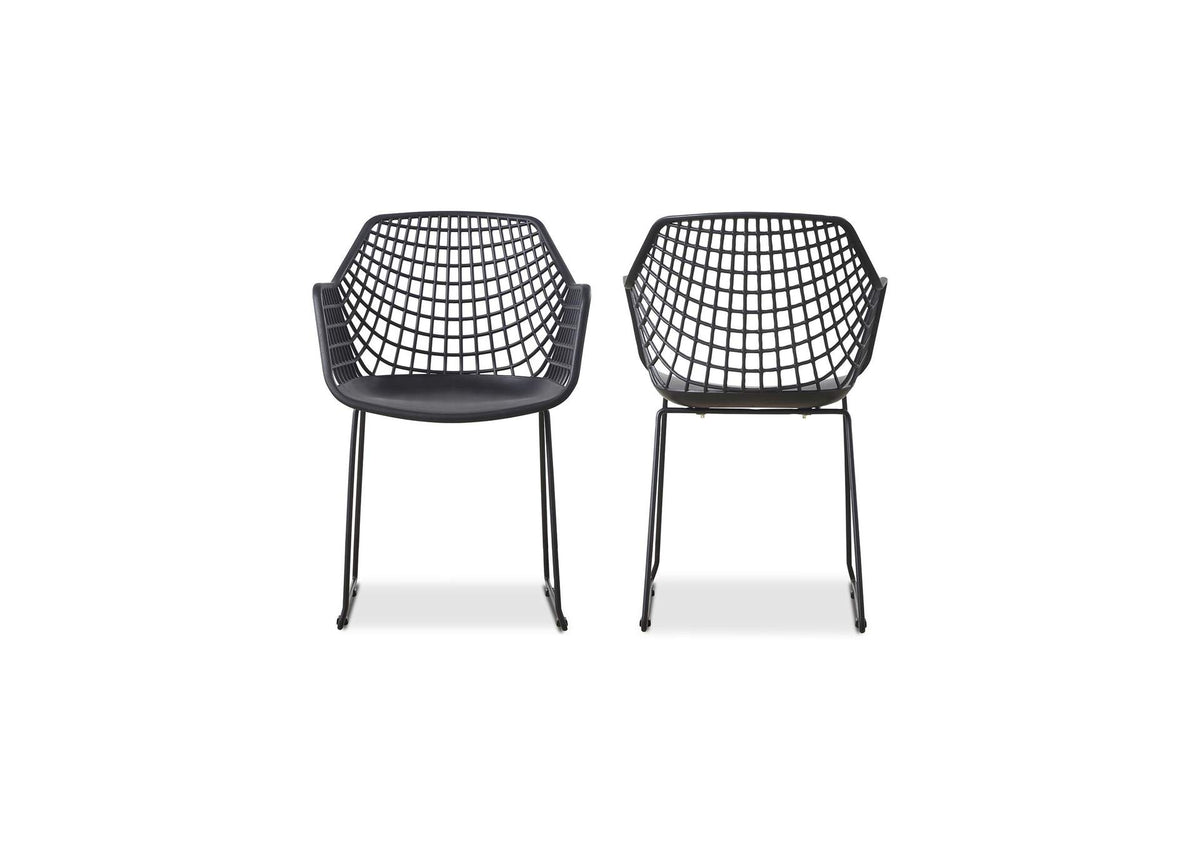 QX-1007-02 Honolulu Chair Black - Set Of Two