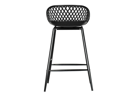 QX-1009-02 Piazza Outdoor Counter Stool Black - Set Of Two