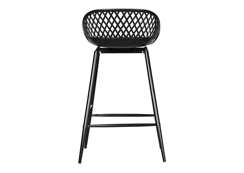 QX-1009-02 Piazza Outdoor Counter Stool Black - Set Of Two