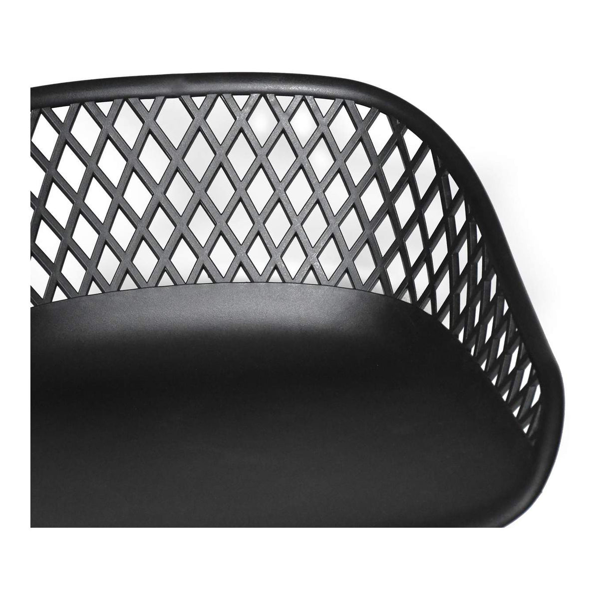 QX-1009-02 Piazza Outdoor Counter Stool Black - Set Of Two