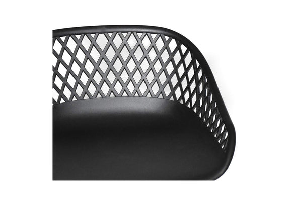 QX-1009-02 Piazza Outdoor Counter Stool Black - Set Of Two