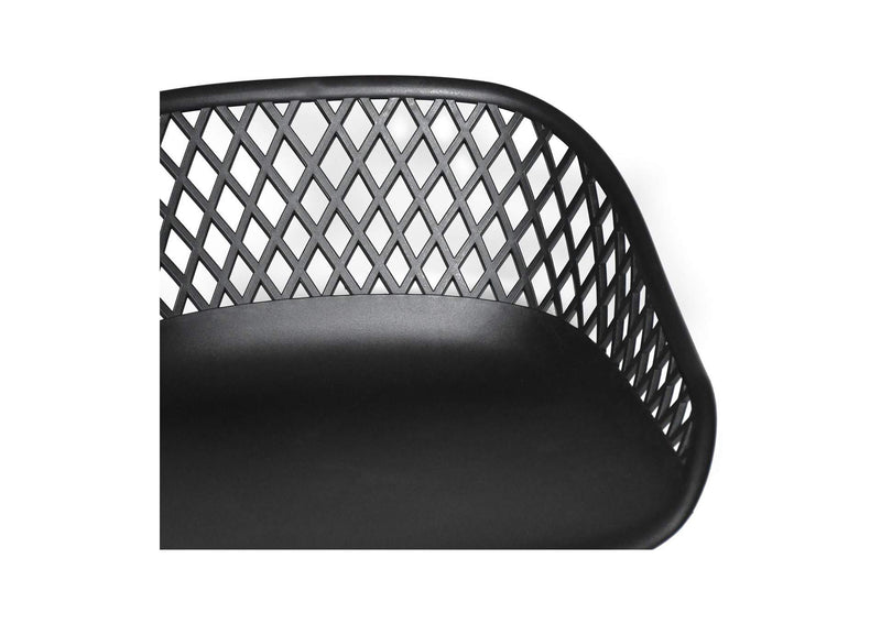 QX-1009-02 Piazza Outdoor Counter Stool Black - Set Of Two