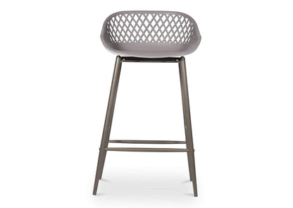 QX-1009-15 Piazza Outdoor Counter Stool Grey - Set Of Two