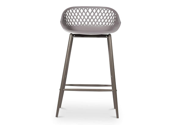 QX-1009-15 Piazza Outdoor Counter Stool Grey - Set Of Two