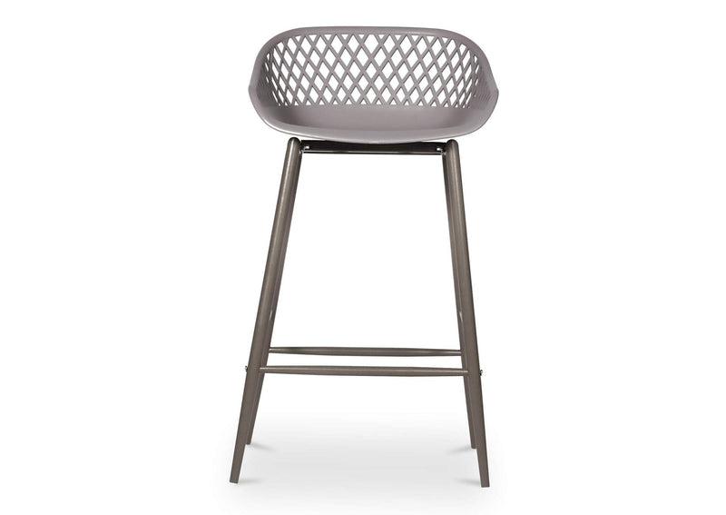 QX-1009-15 Piazza Outdoor Counter Stool Grey - Set Of Two