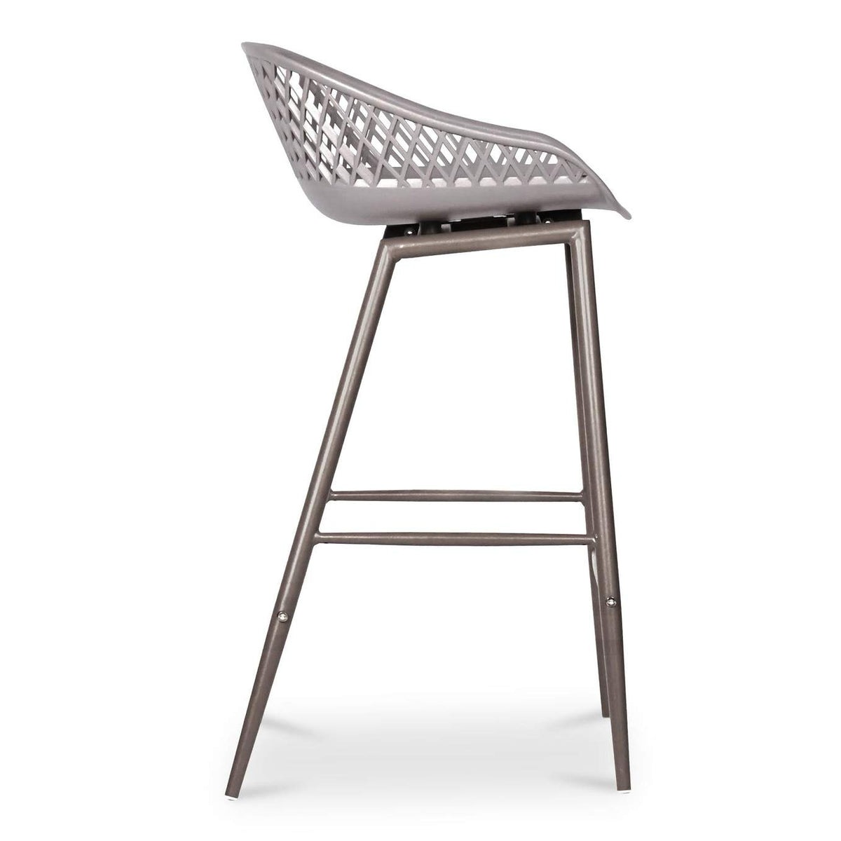 QX-1009-15 Piazza Outdoor Counter Stool Grey - Set Of Two