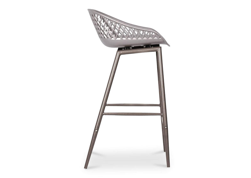 QX-1009-15 Piazza Outdoor Counter Stool Grey - Set Of Two