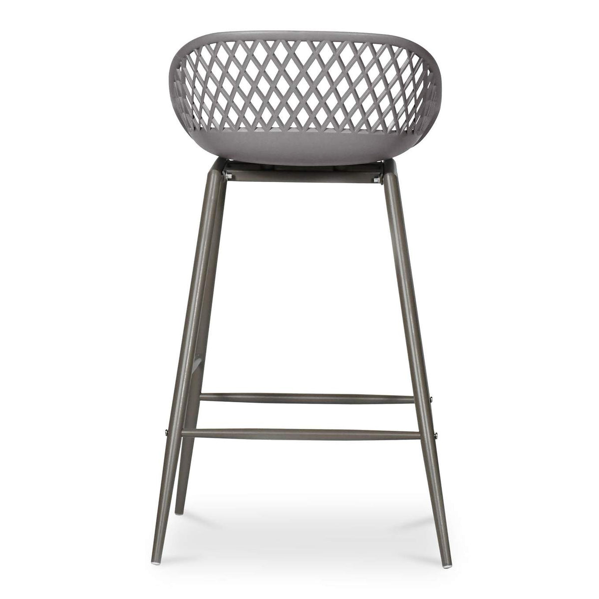 QX-1009-15 Piazza Outdoor Counter Stool Grey - Set Of Two