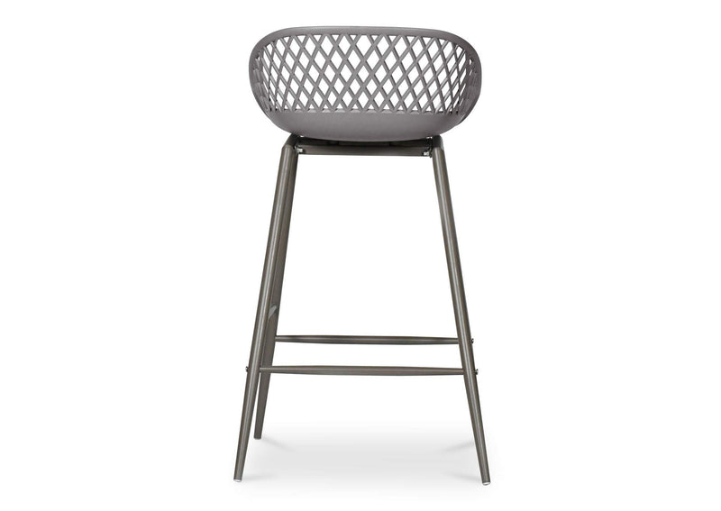QX-1009-15 Piazza Outdoor Counter Stool Grey - Set Of Two