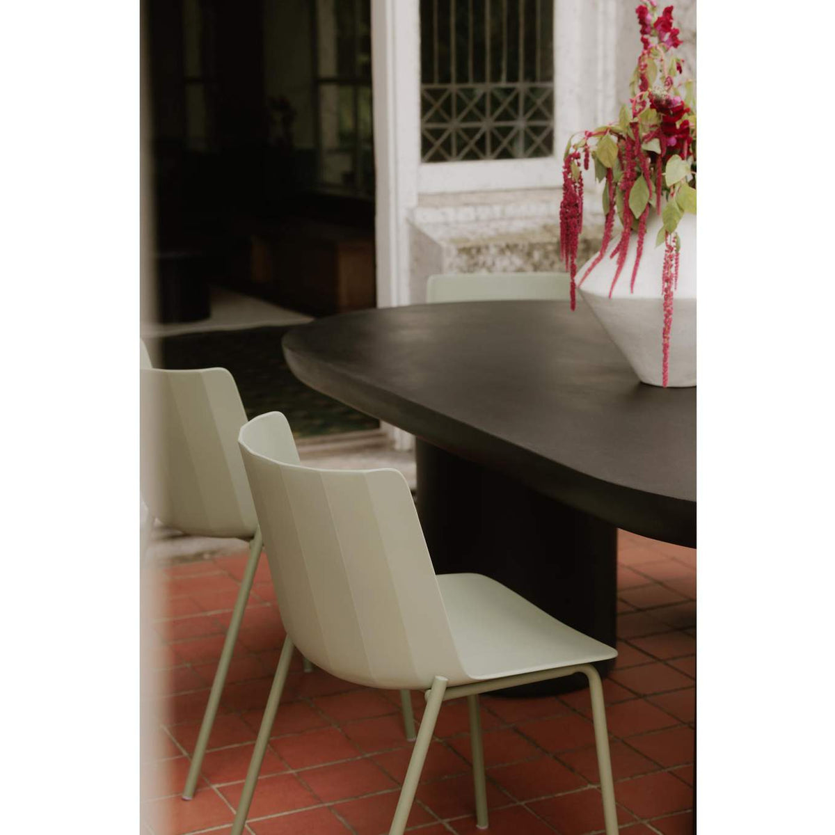 QX-1010-16 Silla Outdoor Dining Chair Sage Green - Set Of Two