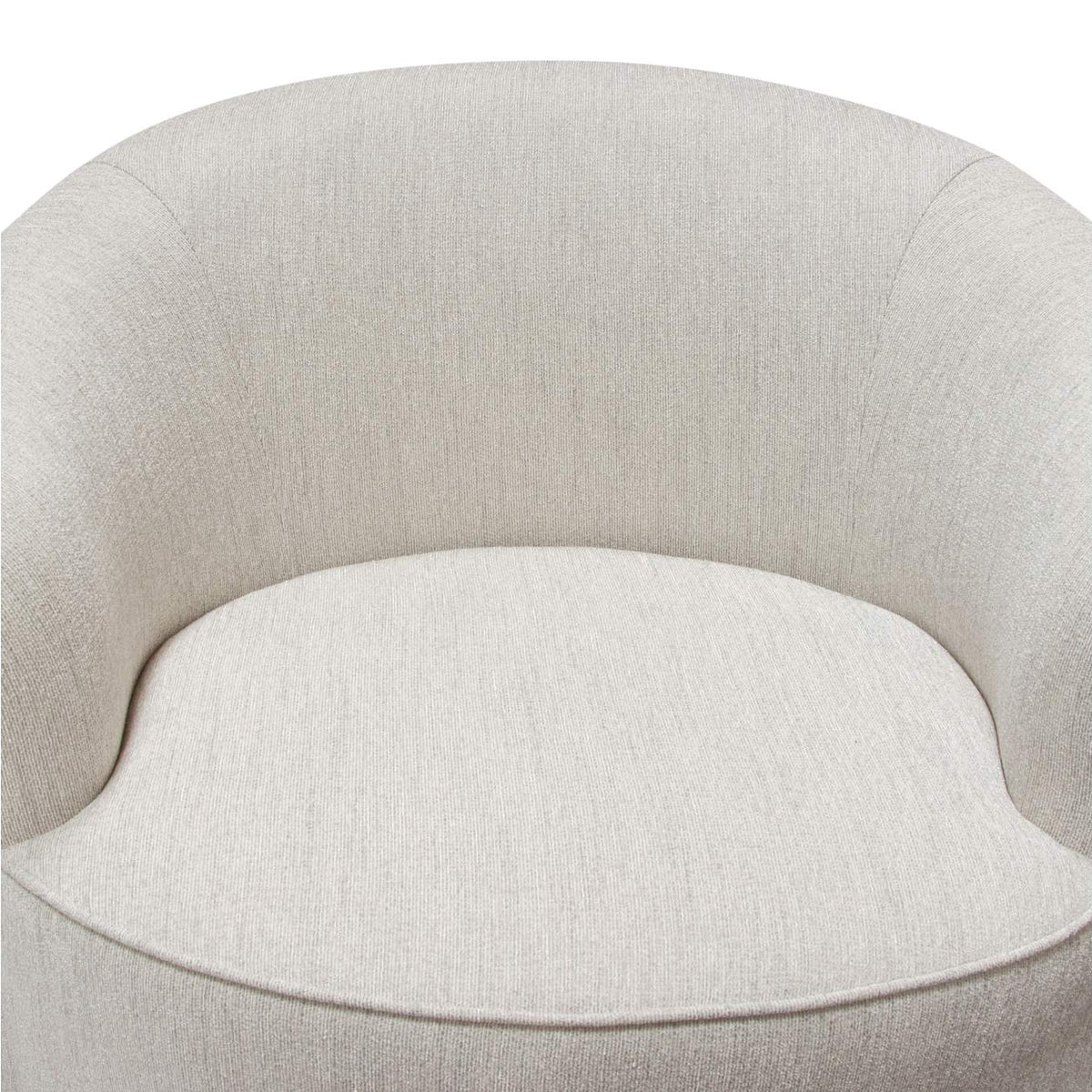 RAVENCHCM Raven Chair In Light Cream Fabric W/ Brushed Silver Accent Trim