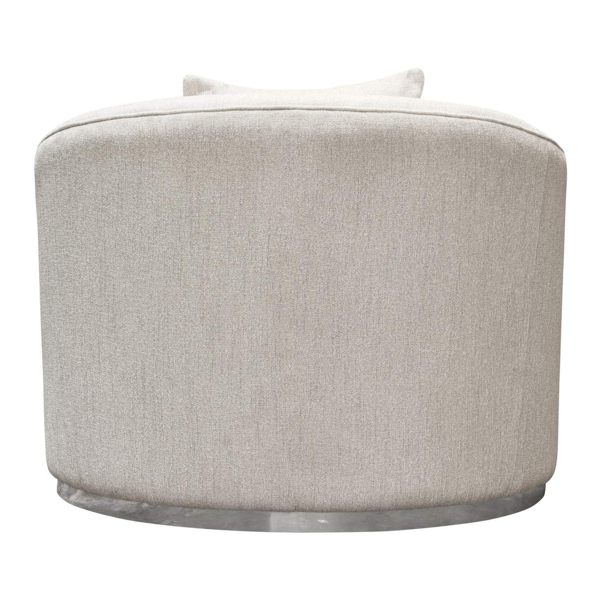 RAVENCHCM Raven Chair In Light Cream Fabric W/ Brushed Silver Accent Trim
