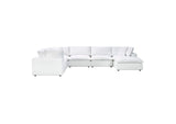 REN-L0092-SEC2 Cali Pearl Performance Fabric Modular Large Chaise Sectional