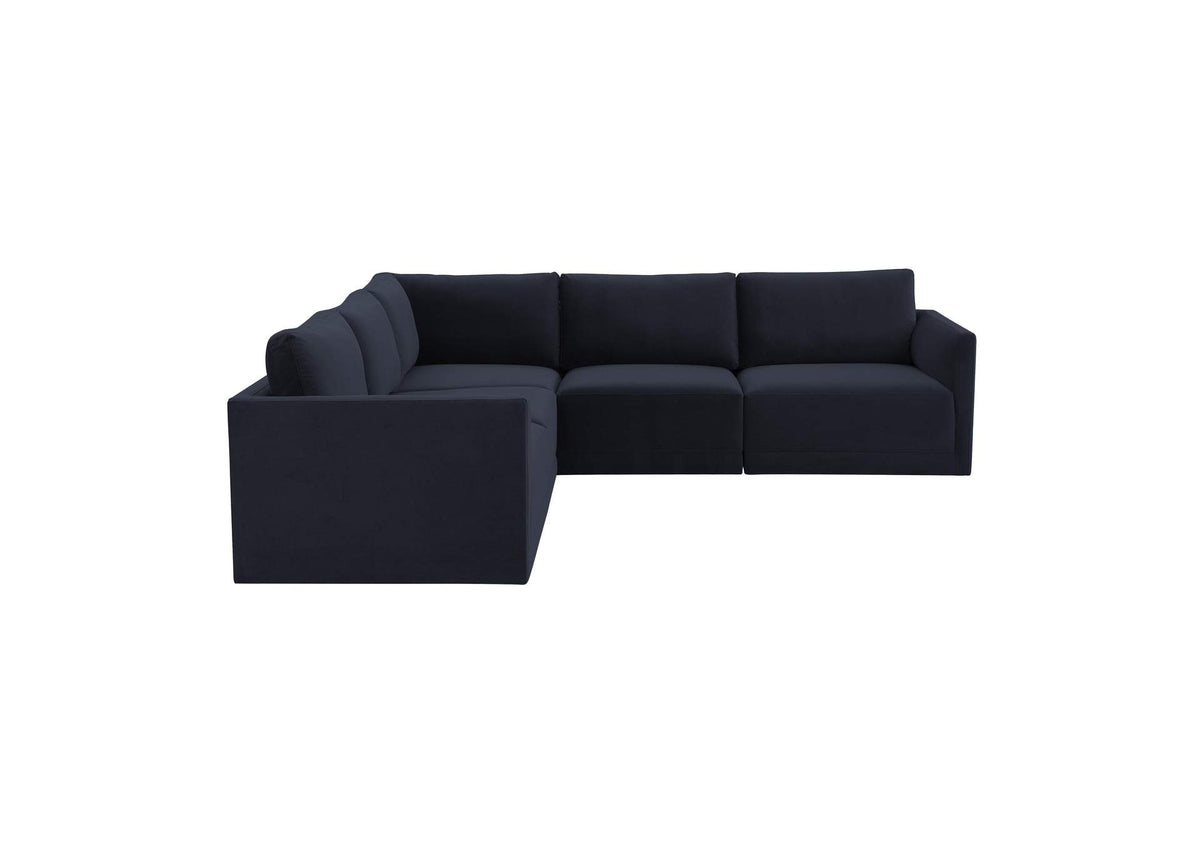 REN-L03130-SEC3 Willow Navy Modular L Sectional