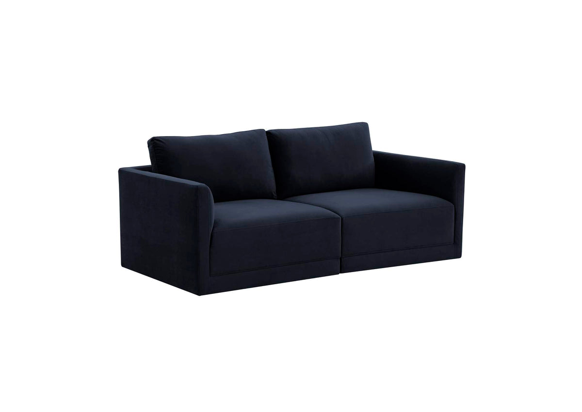 REN-L03132 Willow Navy Modular Loveseat