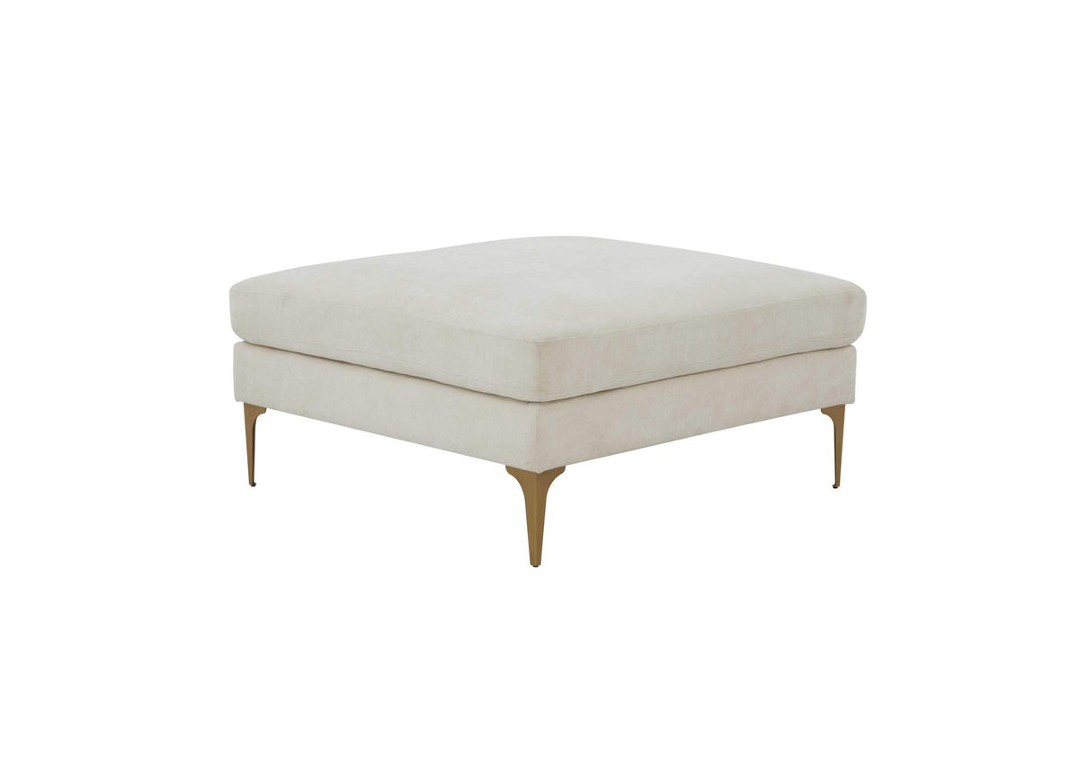 REN-L05111 Serena Cream Velvet Ottoman