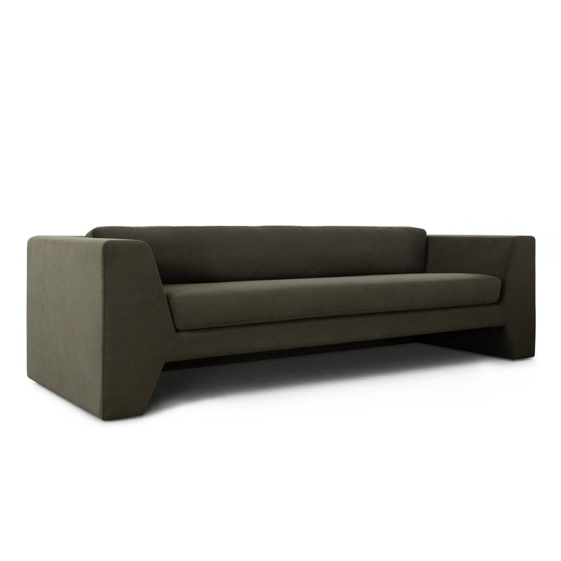 Rift Sofa in Moss Green Performance Velvet
