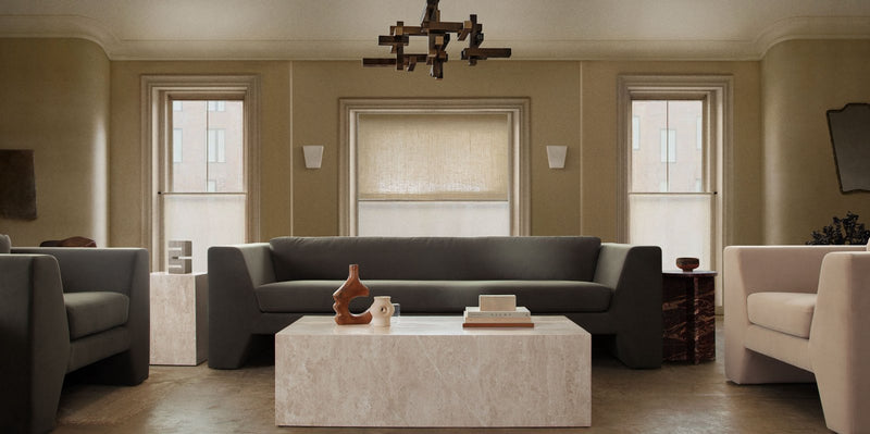 Rift Sofa in Moss Green Performance Velvet