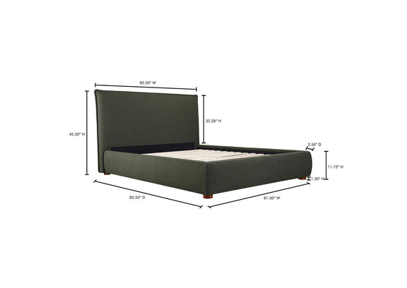 RN-1130-27-0 Luzon King Bed Deep Forest