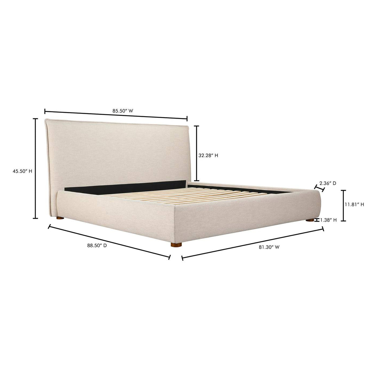 RN-1130-34-0 Luzon King Bed Wheat