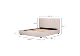 RN-1130-40-0 Luzon King Bed Light Grey