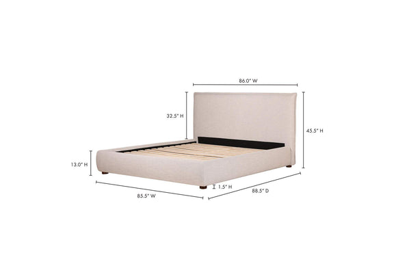 RN-1130-40-0 Luzon King Bed Light Grey