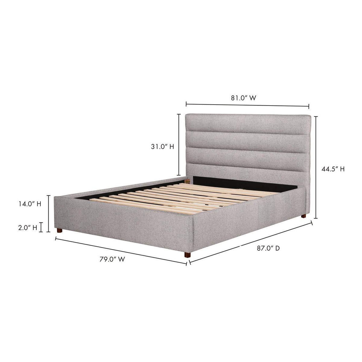RN-1140-29-0 Takio King Bed Light Grey