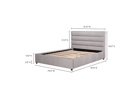 RN-1140-29-0 Takio King Bed Light Grey