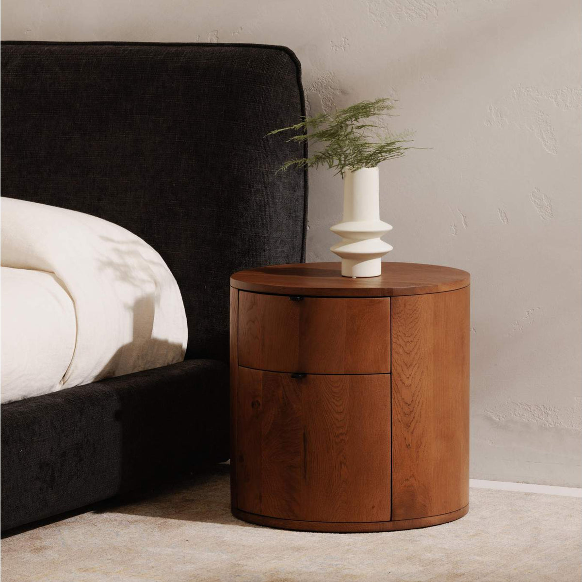 RP-1011-03 Theo Two Drawer Nightstand Brown