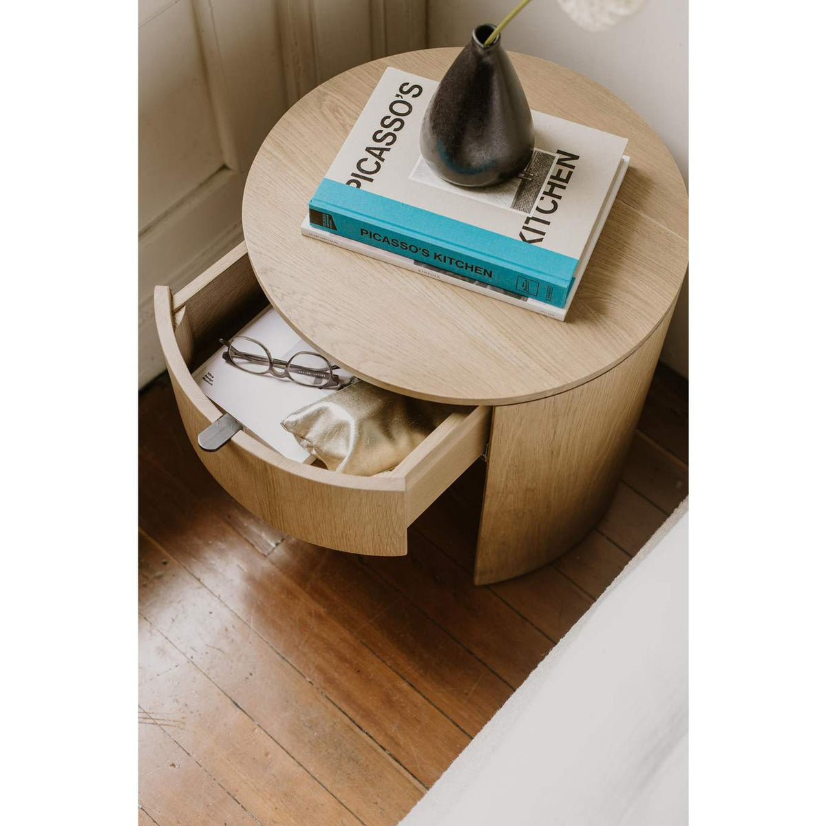 RP-1012-24 Theo One Drawer Nightstand Natural
