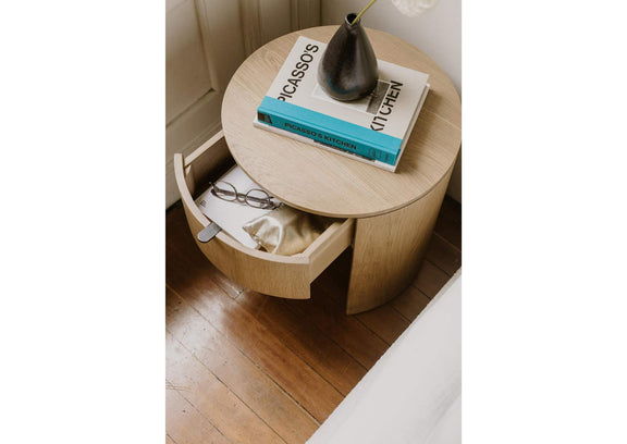 RP-1012-24 Theo One Drawer Nightstand Natural