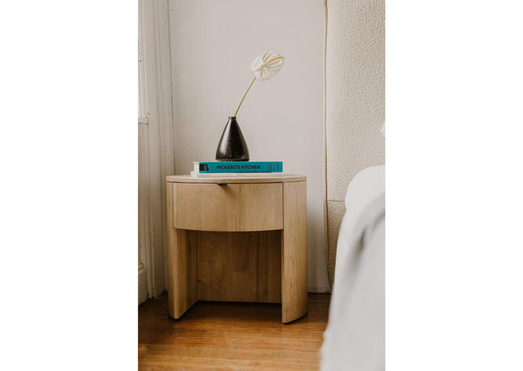 RP-1012-24 Theo One Drawer Nightstand Natural