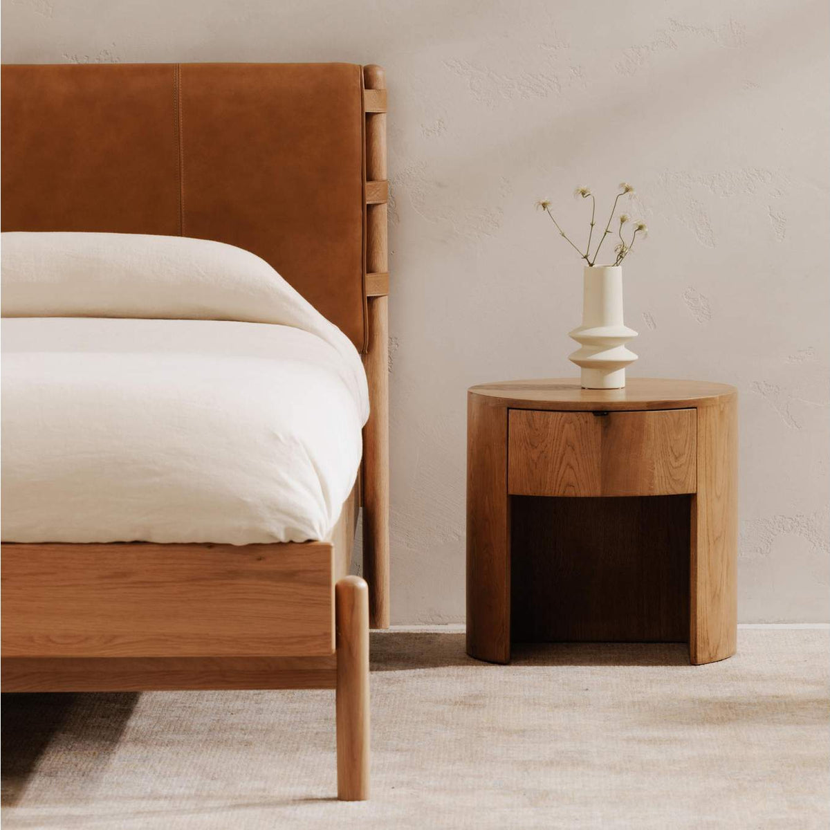 RP-1012-24 Theo One Drawer Nightstand Natural
