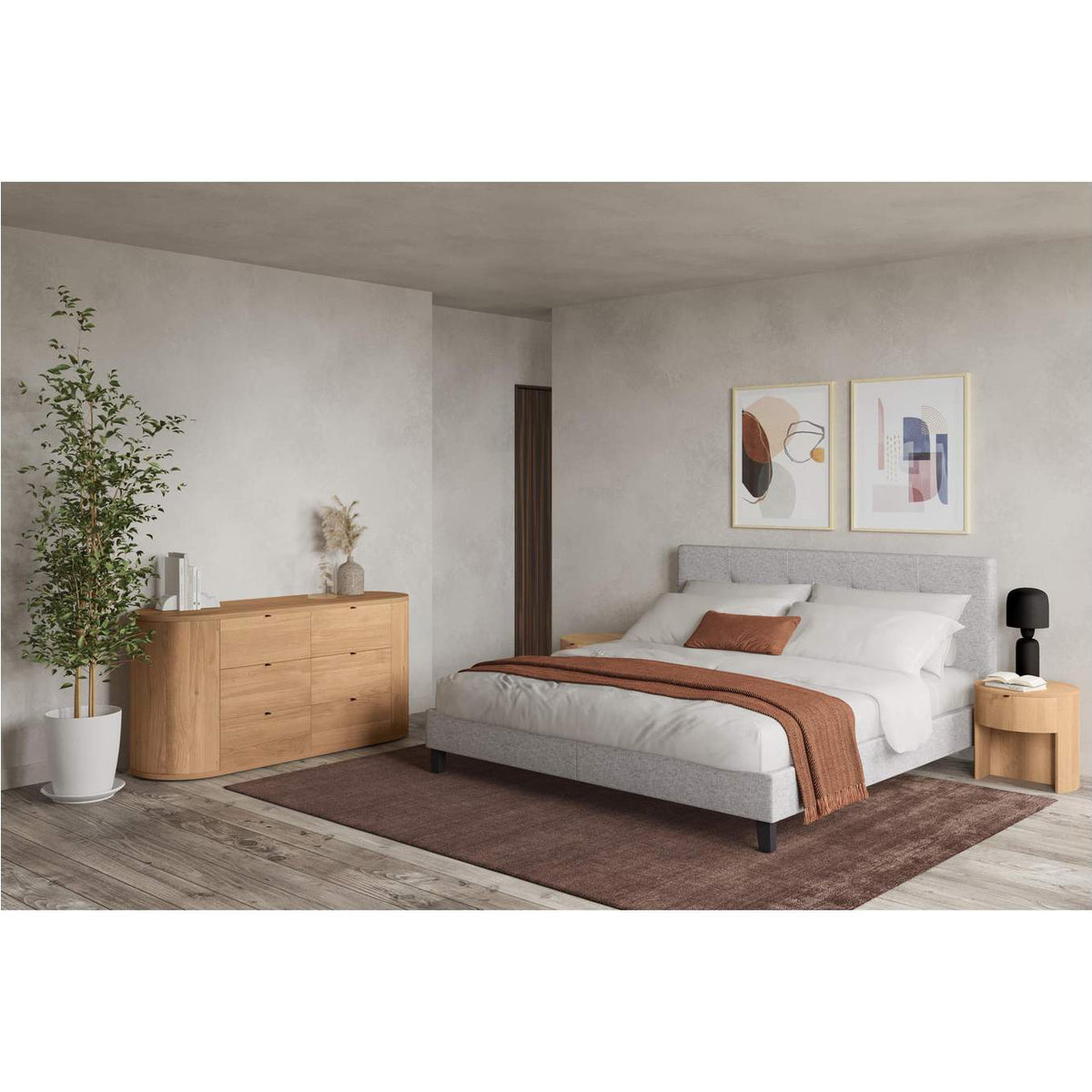 RP-1012-24 Theo One Drawer Nightstand Natural