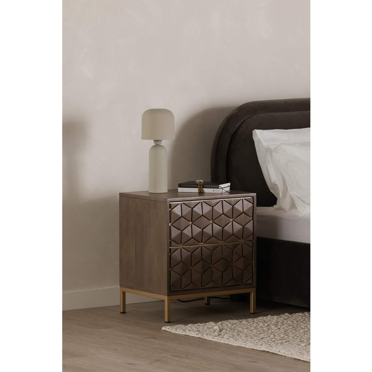 RP-1017-29 Corolla Nightstand Light Grey